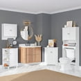thumbnail image 3 of RiverRidge Brookfield 2-Door Bathroom Medicine Cabinet Wall Storage with Towel Bar - White, 3 of 9