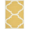 thumbnail image 4 of SAFAVIEH Cambridge Justine Geometric Quatrefoil Wool Area Rug, Gold/Ivory, 10' x 10' Round, 4 of 10