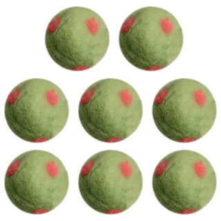 EARTHTONE SOLUTIONS Felted Wool Ball Cat Toys, 5 count 