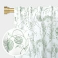 thumbnail image 4 of Lapalife Floral Sheer Curtains, 63 inch Length 2 Panels Brocade Cotton French Farmhouse Light Filtering Window Sheers, Sage Green, 4 of 8