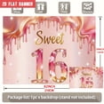 thumbnail image 4 of Sweet 16 Backdrop Pink Gold Dripping Diamond Style Banner for Birthday Party Photo Booth Wall Decor, Perfect for Sweet Sixteen Celebration, Adult Ceremony Banquet, Anniversary Event Decoration Prop, 4 of 6