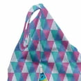 thumbnail image 5 of Abstract Lounger Chair Bag, Continuous Triangles Polka Dot and Stripes Geometric Print, High Capacity Storage with Handle Container, Lounger Size, Fuchsia Seafoam, by Ambesonne, 5 of 5