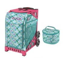 Zuca 18" Sport Bag - Kokomo Mermaid with Lunchbox (Limited Edition) with Flashing Wheels (Pink Frame)