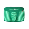 thumbnail image 5 of COSFO Breathable Men's Boxer Briefs Striped Transparent Underwear Support Pouch Ice Silk Classic Fit Underwear Men, 5 of 5
