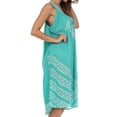 thumbnail image 4 of Sakkas Batik Stripe Sleeveless Caftan Dress - Mint - One Size, 4 of 4
