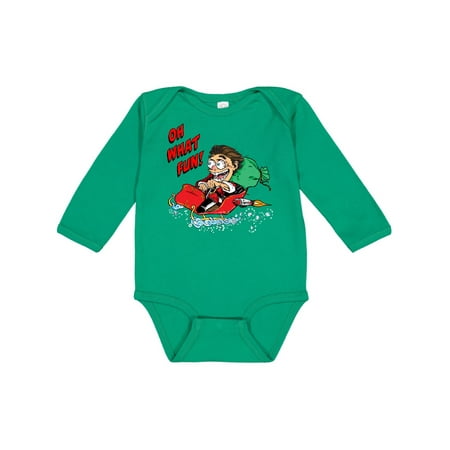 

Inktastic Hot Roddin Rod in Santa s Sleigh Oh What Fun Gift Baby Boy or Baby Girl Long Sleeve Bodysuit