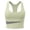Light Green, variant on Women Long Racerback Workout Crop Tank Sports Bra, Color Block Shockproof Padded Athletic Top for Running Training Yoga Everyday Wear Light Blue XL