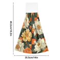 thumbnail image 6 of Yayeee Kitchen Hanging Hand Towels Set of 2 with Loop Bathroom Absorbent Tie Towel, Bright Floral, 6 of 7