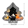 thumbnail image 3 of Stylish Metal Christmas Tree Wind Spinner - Festive Design with Reindeer & Snowy Mountains for Garden & Yard Decor, 3 of 7