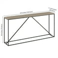thumbnail image 6 of Evelyn&Zoe Nia 64" Wide Rectangular Console Table, Blackened Bronze/Antiqued Gray Oak, 6 of 8