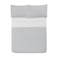 thumbnail image 1 of Grey Microfiber Bedspread Set, Floral Flower Buds Leaves Pattern English Country Style Victorian Lace Image Print, Soft Bedding Set with Pillow Shams & Comforter, 3 Sizes, Grey White, by Ambesonne, 1 of 1