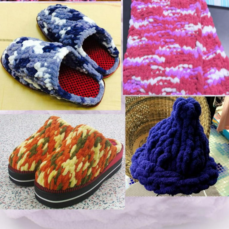 Lomaire Chunky Yarn Blanket Crochet Kit 3.3LB/900 Yards Chenille Yarn for  Crocheting & Knitting, 8mm Crochet Hook, & Cotton Tote Bag Knitting & Crochet  Supplies Pink Coffee Mushroom