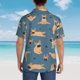 thumbnail image 4 of Fotbe French Bulldog Yoga Camisa Hawaiana para Hombre Unisex – Camisa Casual de Verano con Botones de Manga Corta de Algodón y Lino,X-Large, 4 of 7