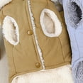thumbnail image 2 of vnanda Soft Thick Pet Clothes Pet Cotton Coat Stylish Button Closure Warm Comfortable Dog Cat Outerwear with Traction Ring for Winter, 2 of 8