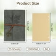 thumbnail image 2 of Uxcell A6Leather Cover Loose Leaf Journal Notebook, 7.28x5 Inch Travel Refillable Leather Diary Scrapbook Gift with 100GSM Blank Kraft Paper  for Office Daily Writing Business, Gray, 2 of 6