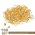 thumbnail image 3 of Uxcell 100 conjuntos de ojales de latón de 3 mm 1/8 pulgadas con arandelas para tela, cortinas, lonas, cinturones de cuero, zapatos, bolsas, bricolaje, dorado, 3 of 7