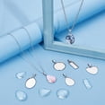 thumbnail image 2 of 20 juegos de 5 estilos de cabujón para colgante, kit de fabricación de colgantes de acero inoxidable con bisel en blanco, corazón, lágrima ovalada, base rectangular, cabujón con cabujones de vidrio., 2 of 6