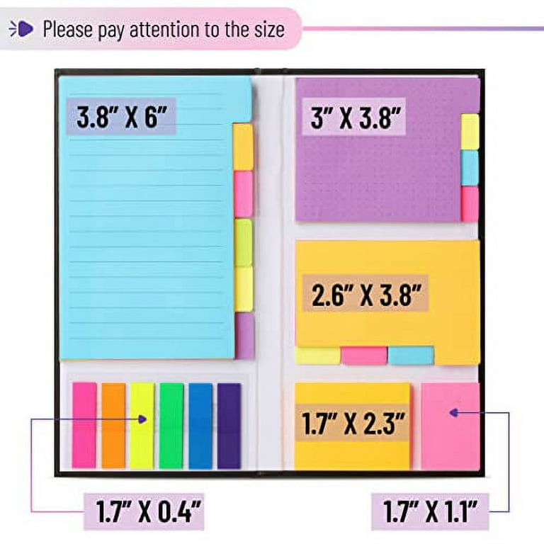 Sticky Notes Set, Sticky Notes Tabs, Divider Sticky Notes, School Supplies,  Office Supplies, Planner Sticky Notes, Sticky Note Dividers Tabs, Book