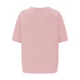 thumbnail image 5 of Tittly T Shirts for Women Spring Tops for Women Women's Fashionable Casual V Neck Short Sleeved Top T Shirt Tshirts Shirts Basic Tees Pink S, 5 of 5