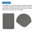 thumbnail image 4 of Parche de tela Uxcell, parches termoadhesivos 4.1"x3.0" para reparar y decorar ropa, pantalones, bolsas, paquete de 20 gris oscuro, 4 of 7