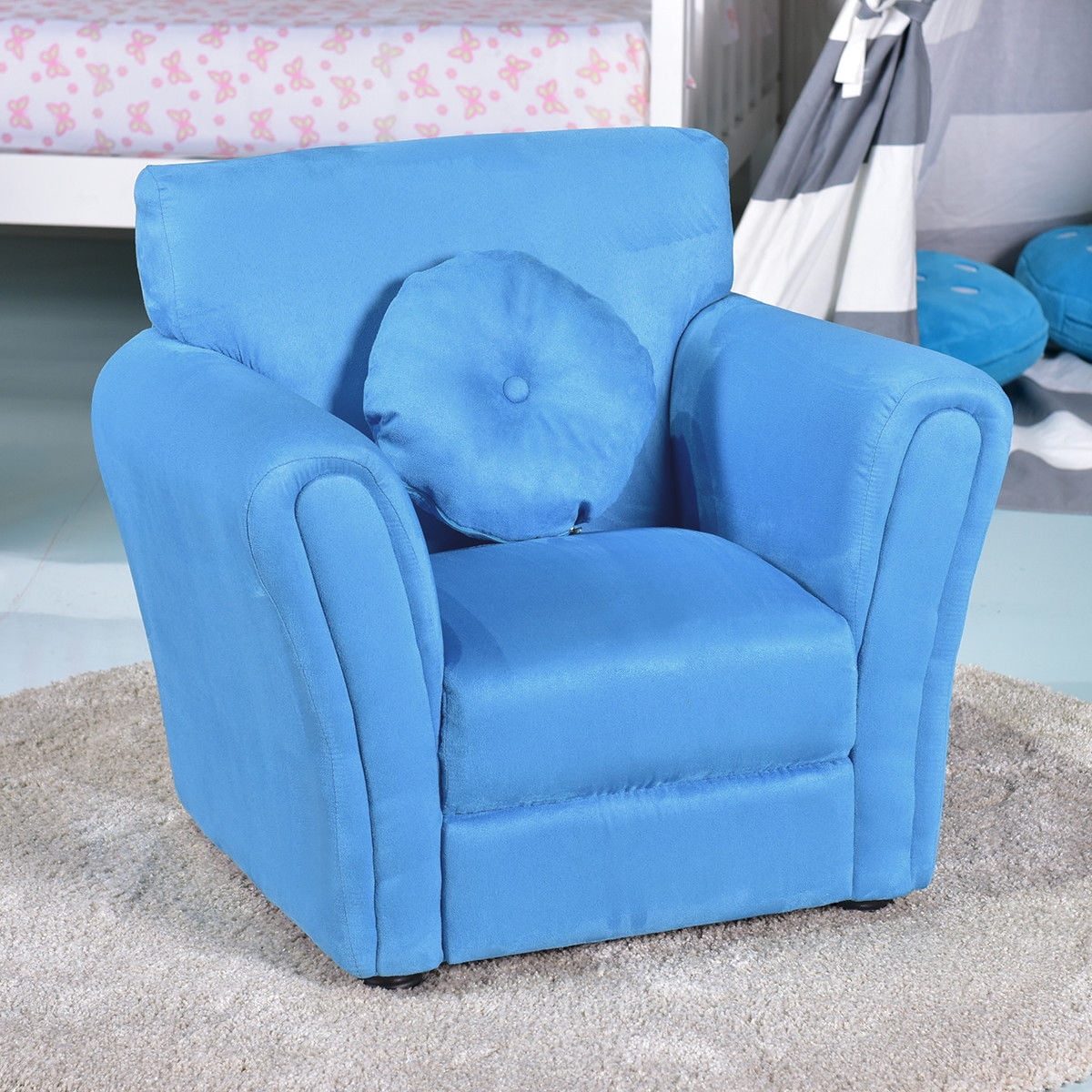 Round Wooden Chair With Cushion / Sunroom? | Papasan cushion, Taupe