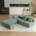 thumbnail image 3 of LUCKHAO Modular Sectional Sofa, 116.5" Full-compressed Sofa Couch, Free-combined Sofa, for Living Room,Bedroom, Office, Studio, 3 of 16