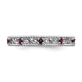 thumbnail image 4 of Sterling Silver Stackable Expressions 0.22 Ct. Rhodolite Garnet Filigree Ring Size 9, 4 of 5
