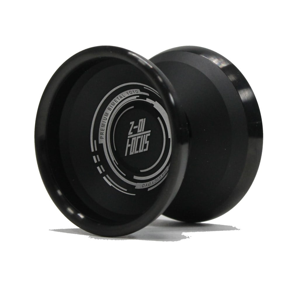 MAGICYOYO FOCUS Z01 Yo-Yo - BI-METAL YoYo - 6061 Aluminum with Stainless Steel Ring! (Black w