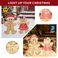 thumbnail image 5 of DEORAB 2-Pieces Outdoor Christmas Gingerbread Man lghting Decorations Xms Indoor Yard Garden Lawn Holiday Festive Light-up Decor, 70 LED Lights, 5 of 6