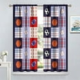 thumbnail image 4 of Basketball Curtains for Boys Bedroom Decor,Blue Red Navy Football Soccer Baseball Sports Window Treatment Set for Kid Teen Living Room Nursery 2 Panel Sets,42x54 Inch, 4 of 6
