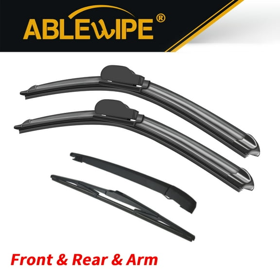 ABLEWIPE 4PCS Front and Rear Wiper Blades and Rear Wiper Arm Fit For Toyota Venza 2021-2024, Set of 4, Y25J4Q4G