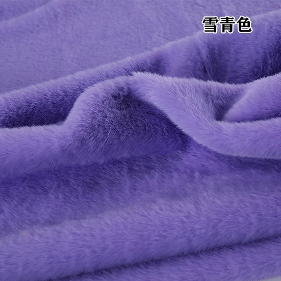Namzi Brushed Rabbit Short Plush Fabric,39*63 Inch Soft and Fluffy Faux Fur Fabric for DIY Craft Sewing Projects,Costume,Gloves,Scarves,Home Decoration,Purple