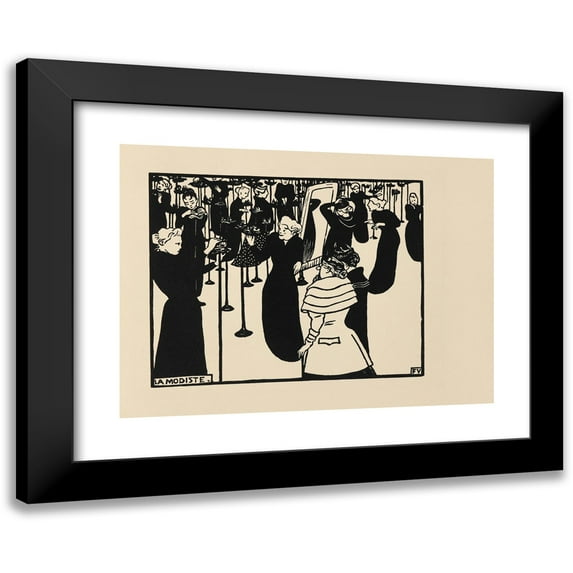 Félix Vallotton 24x19 Black Modern Framed Museum Art Print Titled - Weigh-Grafse, Julius, Fullix Vallotton (1898)