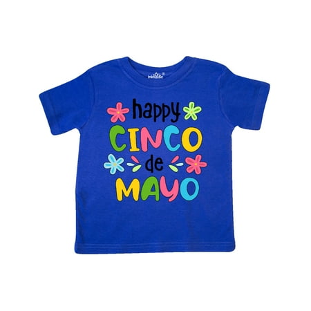 

Inktastic Happy Cinco de Mayo Colorful Flowers Gift Toddler Boy or Toddler Girl T-Shirt
