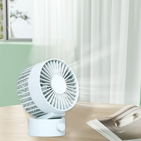 

WLAGOOD Home on Clearance!Desktop Fan Quiet Brushless Turbine Mini Electric Fan Rotate The Fan 360 Degrees Click The Induction On-off