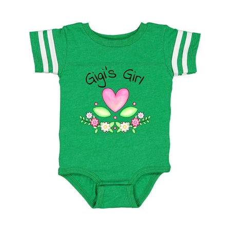 

Inktastic Gigi s Girl- heart flowers Gift Baby Girl Bodysuit