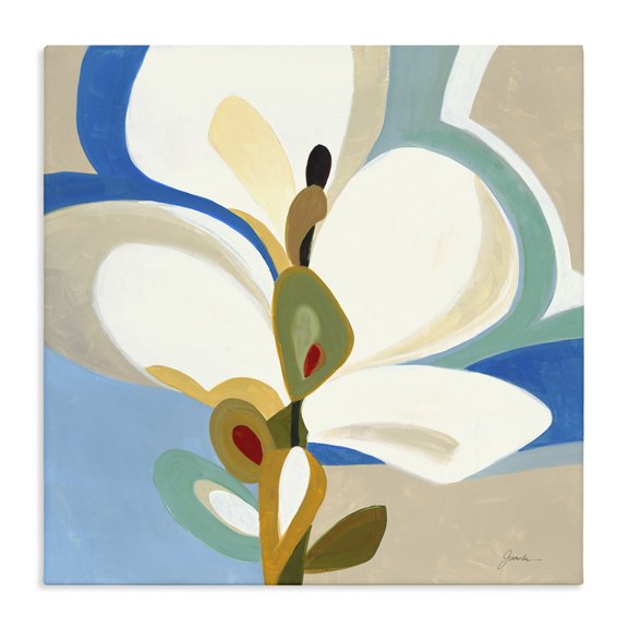 Stupell Industries Contemporary White & Blue Orchid Canvas Art, 30 x 30, by Liz Jardine