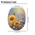 thumbnail image 5 of ZIATUBLE Sunflower Toilet Lids Covers Hummingbird Toilet Seat Covers for Bathroom Elongated Universal Toilet Lid Covers for Bathroom Decoraction Soft and Thick Protective Cover, 5 of 6