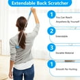 thumbnail image 3 of 4 pack Extendable Back Scratcher, Telescoping Metal Back Massager Tool with Rubber Handles for Home Travel Office, 3 of 7