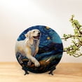 thumbnail image 6 of Balery Vintage Starry Sky Labrador A Print Bone China Decorative Plate Ceramic Dinner Plates Art Crafts with Display Stand-6in, 6 of 6