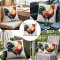 thumbnail image 6 of Rooster Throw Pillow Cover Retro Chicken Farm Animal Rustic Country Cotton Linen Cushion Cover Throw Pillow Case with Invisible Zipper for Couch Sofa Bed Chair Car 26x26 Inch, 6 of 9