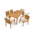 thumbnail image 3 of Christopher Knight Home 7-Piece Outdoor Dining Set, Wood Table and 6 Chairs with Cushions, Natural, 3 of 13