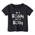 thumbnail image 4 of MEZZALL T-Shirt Décontracté Respirant Imprimé Lettre Col Rond Manches Courtes pour Filles, Noir, 3-4 Ans, 4 of 4