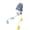 Blue, variant on Interactive Catnip Cat Toy for Daily Boredom Relief, Cute Bunny Shaped Stuffed Teaser Doll with Bell and Pom Poms for Indoor Kittens, Smart Physical Exercise Hunting Game Toy