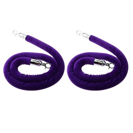 

2x Queue Barrier Rope Crowd Control Rope with Polished Hooks Hotel Playground Exhibition