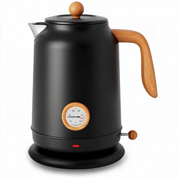 Electric Kettle With Thermometer 1.7 L 1200 W Black