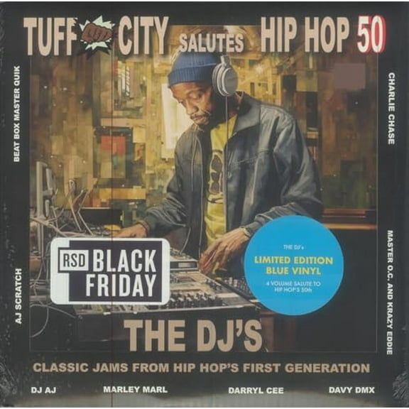 Various Artists - Tuff City Salutes Hip Hop 50: The Dj Jams (Half Red/Half Blue LP Vinyl/7Inch)
