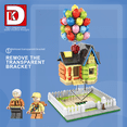 thumbnail image 3 of DK7025MOC Flying House Ring Travels Balloon Cabin Tension Balance Anti-gravity Suspension Street View Small Particle Building Blocks, 3 of 7