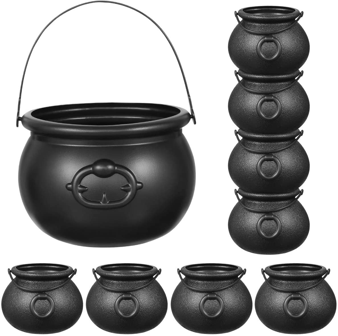 Halloween Plastic Cauldron Black Candy Kettles Cauldron