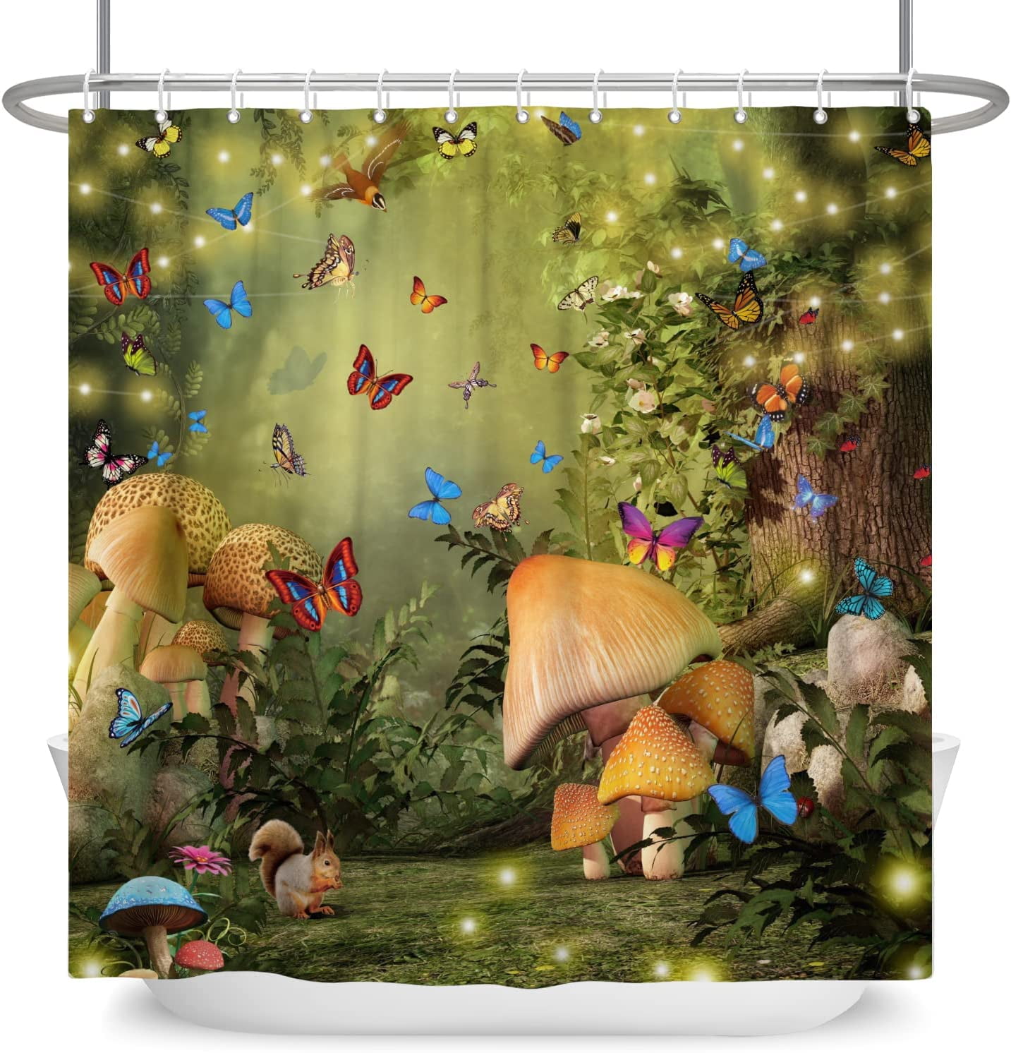 Boho Shower Curtain - Mushroom Garden – Natural Life